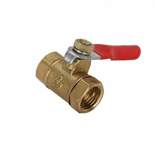 Valvola a sfera ottone maschio femmina connettore filettato 1/8'' 1/4'' 3/8'' 1/2'' - Foto 7 di 7