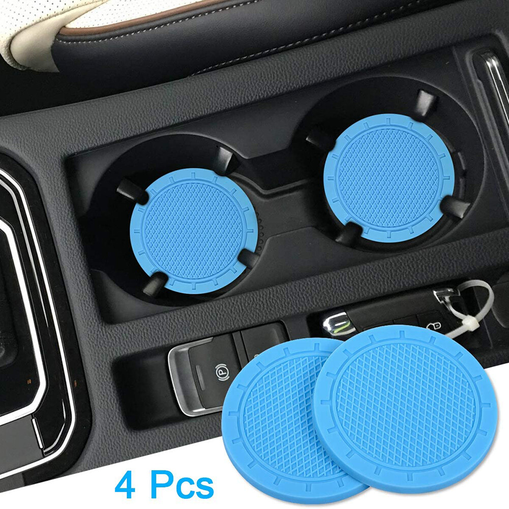4pcs Car Cup Holder Coasters Universal Antislip Car Cup Insert Pad