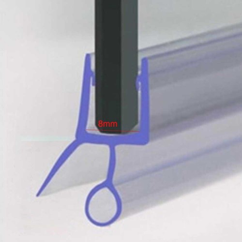2Pcs Shower Seal For All Glass Doors Water Deflector Profiles Clear 6-12mm 50cm - Picture 5 of 28