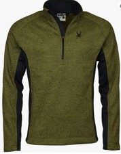 Spyder Men's Outbound Half-Zip Mid Weight Core Sweater Green