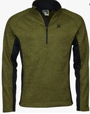 Spyder Men's Outbound Half-Zip Mid Weight Core Sweater Green
