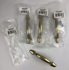 4 Brainerd Decorative Edge Spoon Foot English Brass Drawer Pull P40051V-AE-C