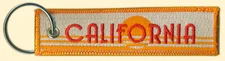 California Embroidered Key chain/fob, '82-'87 license plate, golden state,  
