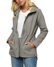 Oneill Gale Waterproof Hooded Windbreaker - Charcoal, Size Xs