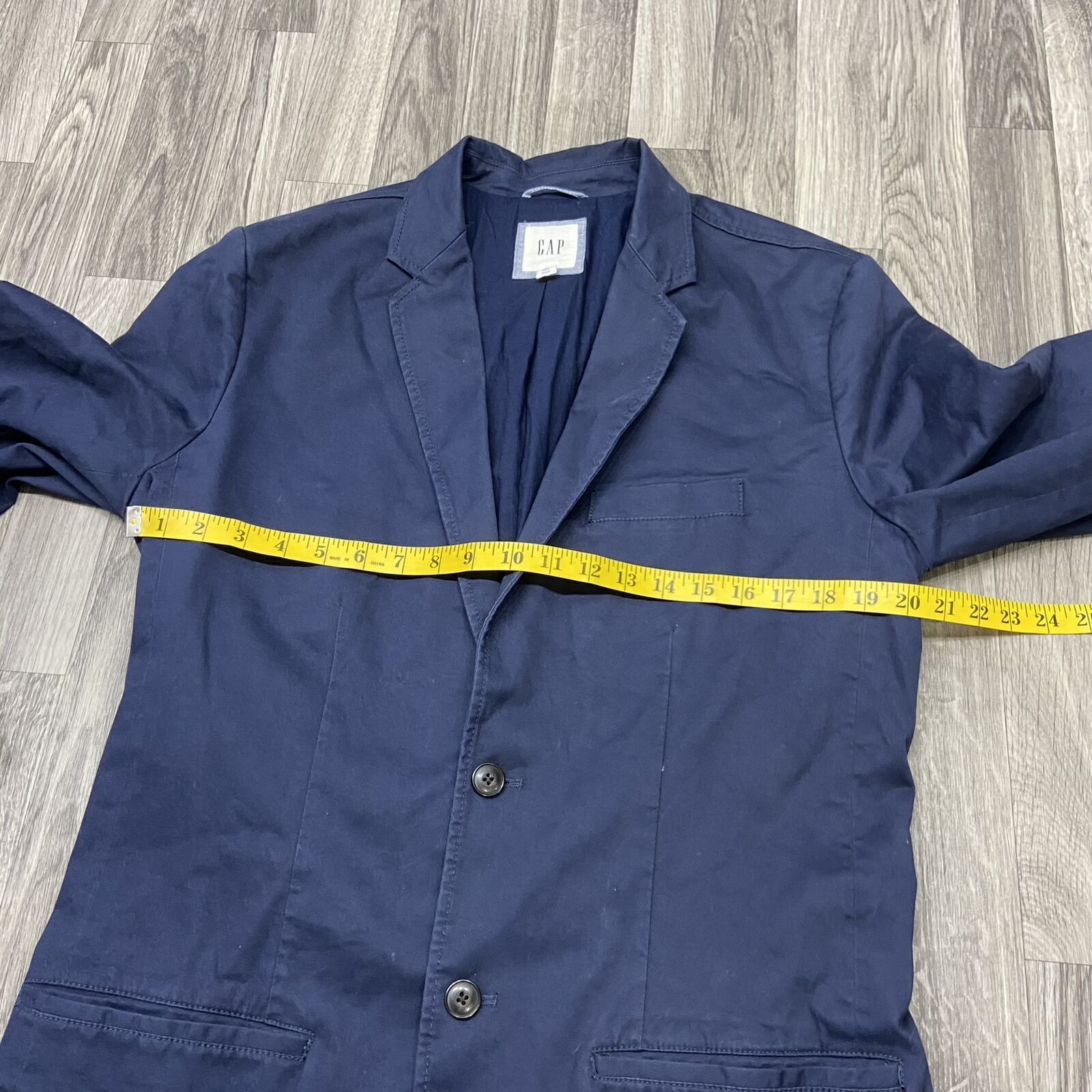 GAP Button Front Lined Stretch Blue Blazer Jacket… - image 5