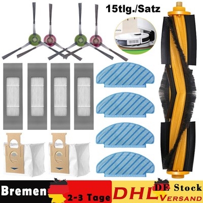 15Stk Ersatz ZubehöR Teile für Ecovacs DEEBOT OZMO T9/T8/T8 AIVI/Yeedi Vac 2 Pro