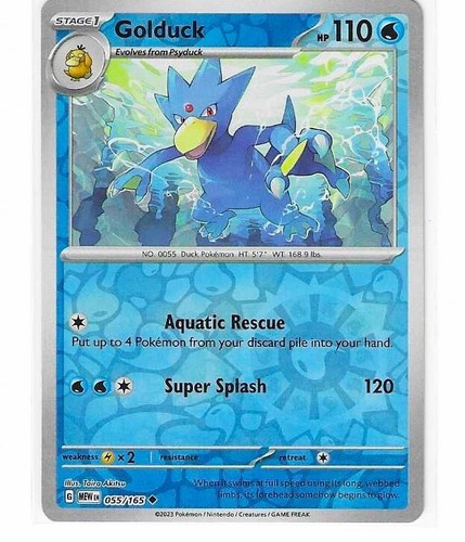 PSA 10 Golduck 055/165 Master Ball Reverse Holo 151 Pokemon Card