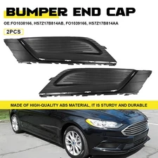 Pair Front Fog Light Bezel Cover Trim Grill LH RH Side For Ford Fusion 2017-2018