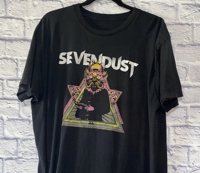 Rare Sevendust Band T Shirt Black Full Size WA680