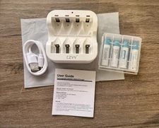 1.5V AAA Rechargeable Batteries 1100mWh Lithium Li-Ion battery Charger Lot