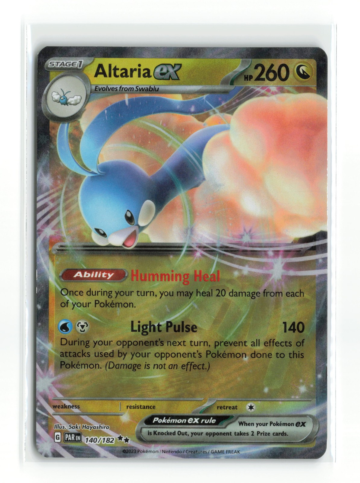 ALTARIA EX 140/182 PARADOX RIFT POKEMON TCG NM