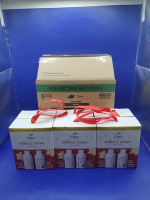 6 PACK Dove Holiday Treats Body Wash Sugar Cookie Sprinkle Plum Berry 3oz Ea NEW
