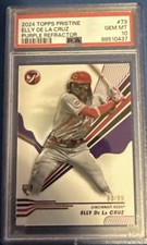 2024 Topps Pristine Elly De La Cruz #73 Purple Refractor /99 PSA 10 (RC) Rookie