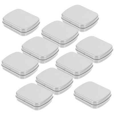 10 Pcs Metallbox Mit Deckel Süßigkeitenbehälter Metalldose Kekse Silber
