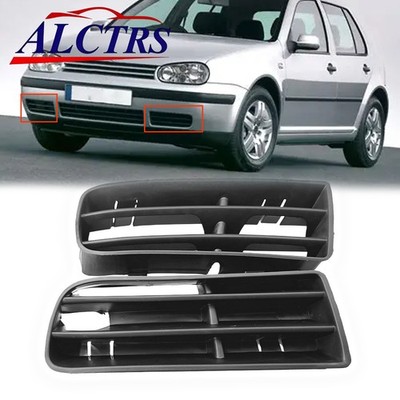 1 Pair Front Bumper Fog Light Grill Cover Bezel For VW Golf IV MK4 1998-2004
