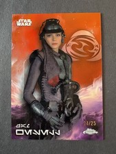 2025 Topps Chrome Star Wars Zam Wesell Aurebesh Orange /25