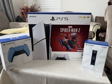Sony PS5 Slim Disc Spider-Man 2 with Extra Controller and Charging Stand