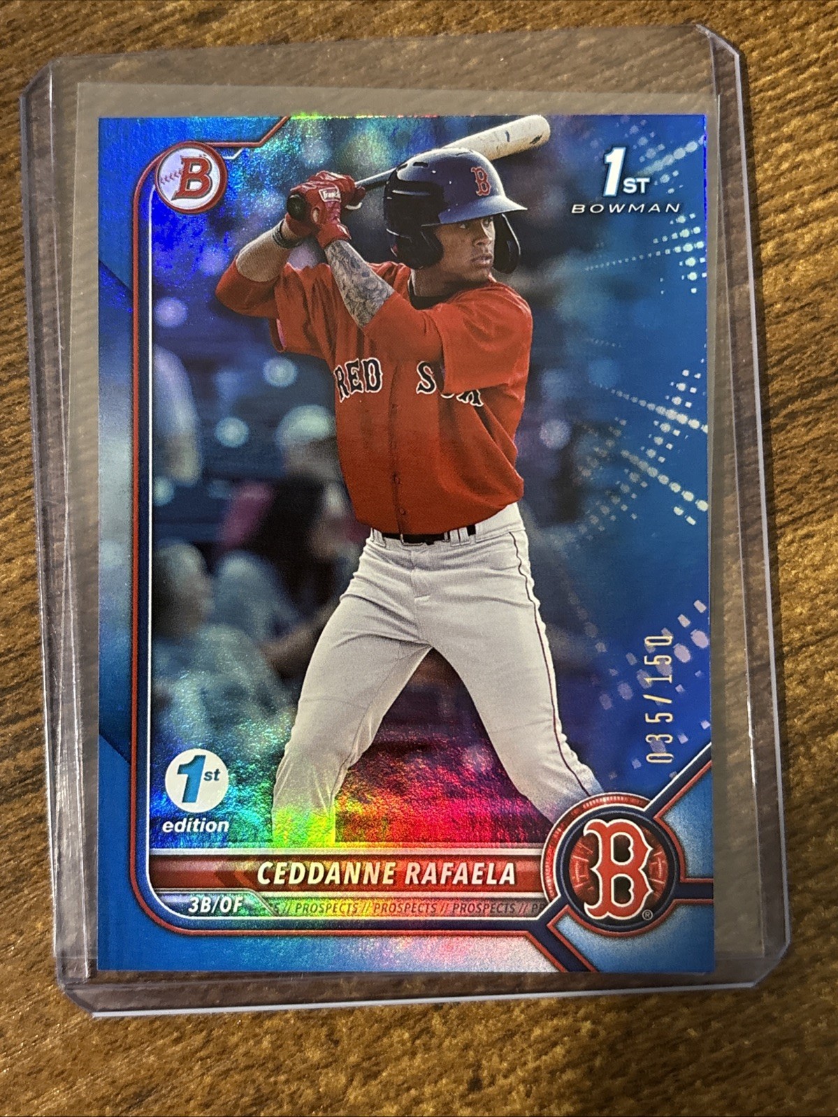 Ceddanne Rafaela Blue Foil  /150 2022 1st Bowman 1st Edition Red Sox Rookie (a)