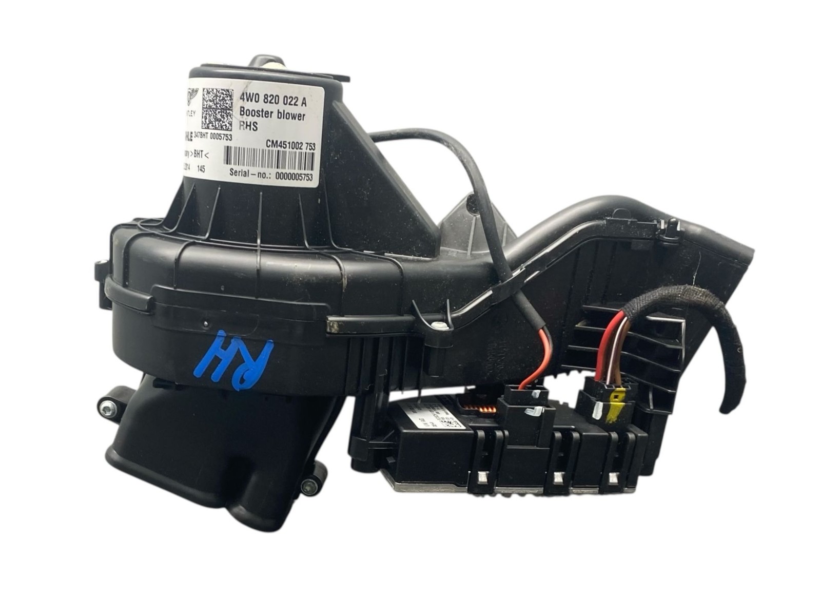 2013-2019 BENTLEY FLYING SPUR 4W 223B REAR RH AIR BOOSTER BLOWER MOTOR W/REISTOR