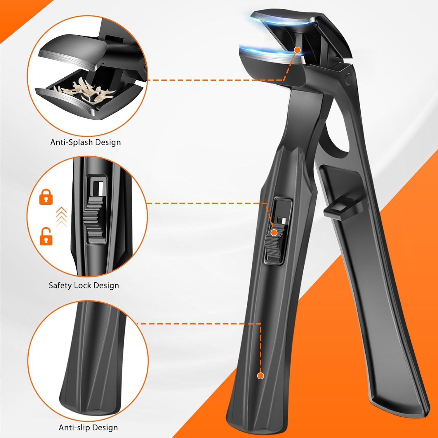 Toenail Clippers for Thick Toenails for Seniors, Angled Head Long Handled Toe...