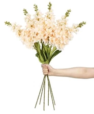 IPOPU 6 PCS Delphinium Artificial Flowers 33.46 in Snapdragon Hyacinth Artifi...