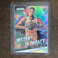 2023-24 Panini Prizm Brandon Miller Instant Impact Rookie Silver Prizm Hornets 4
