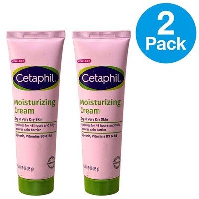 Cetaphil Moisturizing Cream for Dry to Very Dry Skin 3 oz 2 Pack Bundle New