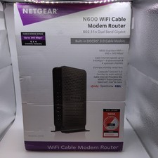 Open Box NETGEAR N600 WiFi Cable Modem Router C3700 Dual Band DOCSIS 3.0