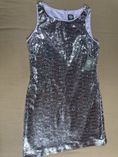 Vince Camuto Womens Sequined Mini Body Dress Size 12