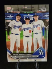 2025 Topps Now Tokyo Series #3.19 –Ohtani / Yamamoto / Sasaki Dodgers Debut Trio
