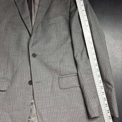 Tuta Barneys New York Uomo 40R (50 it) 34W Grigio Gessato Lana Made in Italy - Foto 5 di 14