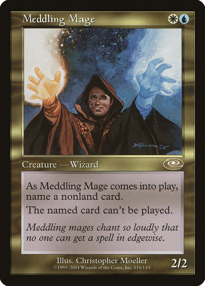 MTG Meddling Mage  - Planeshift #116