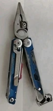 Leatherman Signal multi-tool Blue-used, After Market Vase-See Photos 