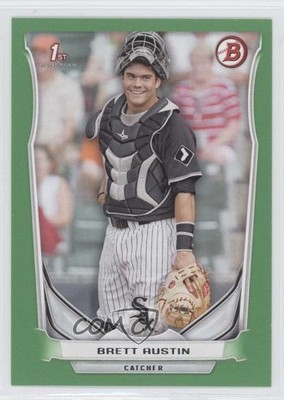 2014 Bowman Draft Green 22/75 Brett Austin #DP104 0a1