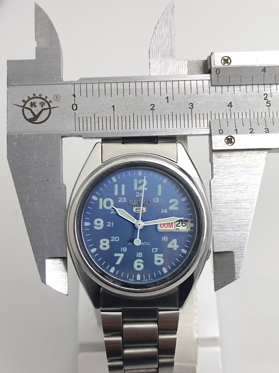 Seiko 5 7S26-01V0 Automatic Blue Dial Military Day/Date Men's