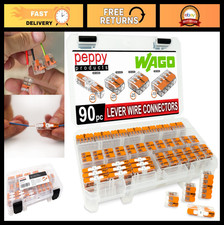 Compact Wire Connector Assortment 90pc - Lever Nuts Splicing Kit with Case