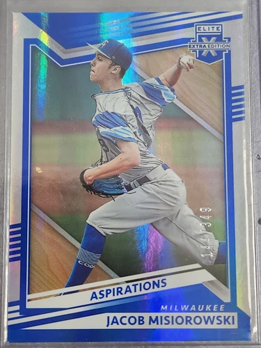 2022 Panini Elite Extra Edition Jacob Misiorowski #63 Aspirations Blue /349 (RC)