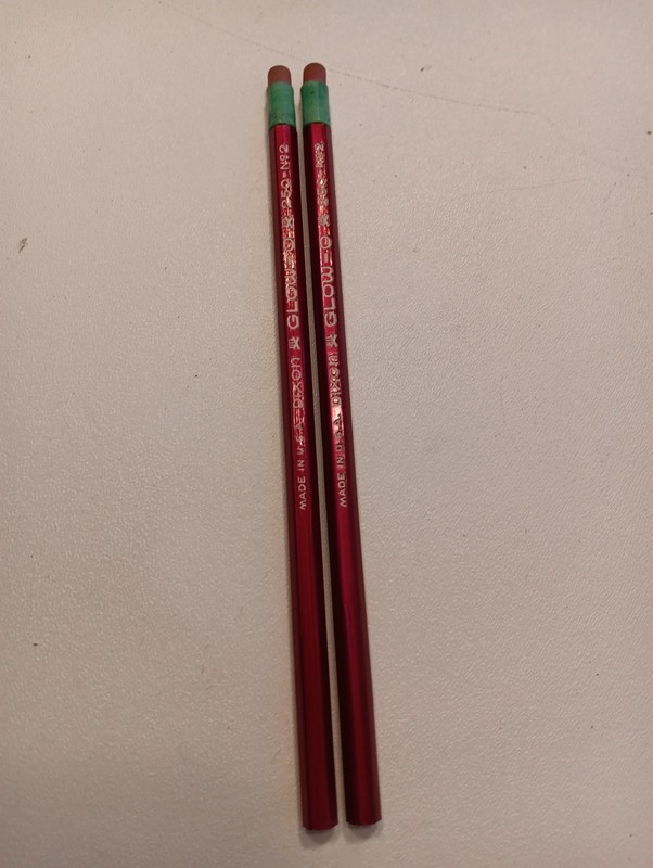 Vintage Dixon, Glow-O Pencil, 250-2, Fushia With Pink Eraser, Unused, Lot Of 2