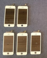Lot of 5 Apple iPhone 5 LCD Display Touch Screen Digitizer WHITE 