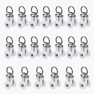 Zshine Aluminium Alloy Heavy-Duty Curtain Rail Pulleys Runners20 Pcs