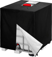 IBC Tote Cover 420D, 275 Gallon, 1000 L Water Tank Protective Cover Outdoor Blac