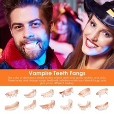 12pcs Vampire Teeth Fangs Dentures Props Party Costume DIY Cosplay Props False