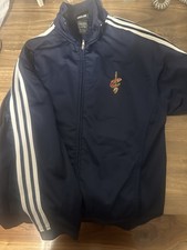 ADIDAS Cleveland Cavaliers Blue Kids Large 14/16 Zip Up Warm-Up Jacket