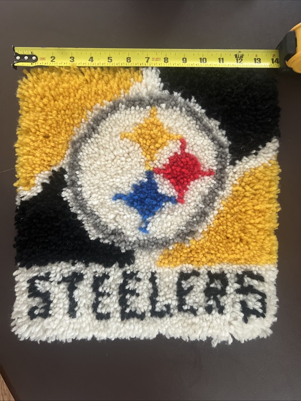 Latch Hook Rug Pittsburgh Steelers 14” by 14”
