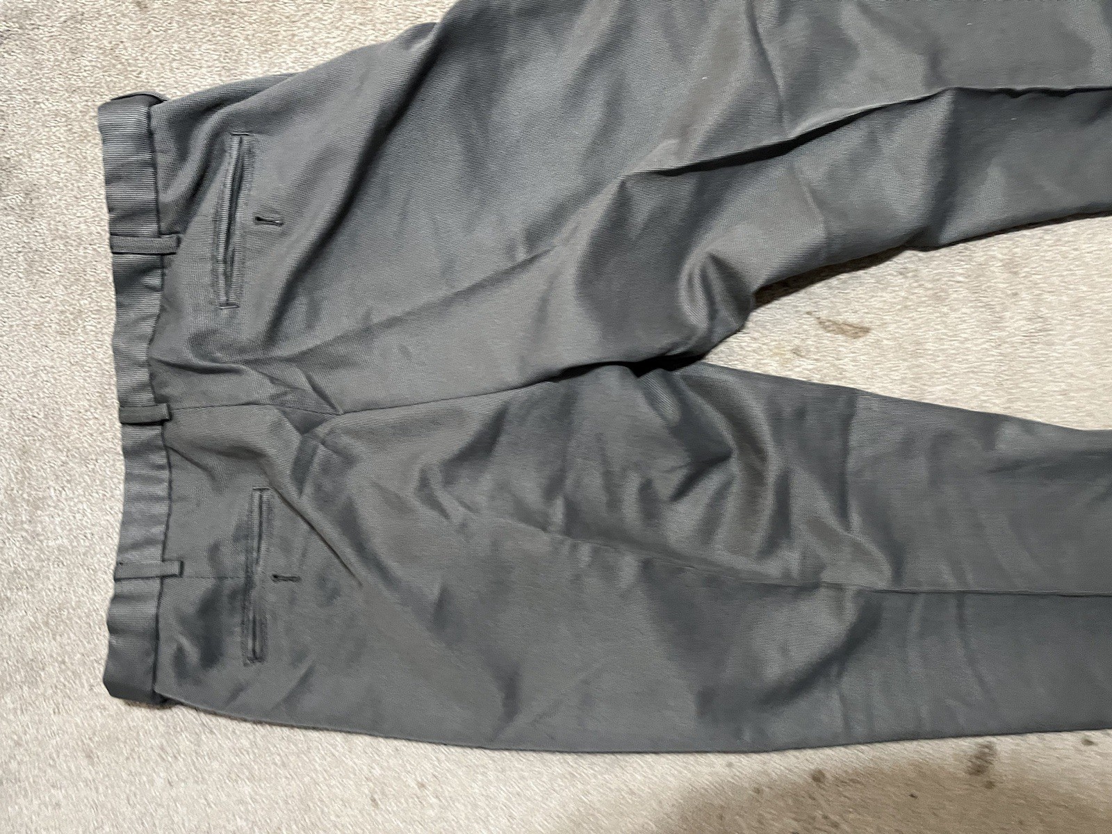 Haggar Q Gray Solid Polyester Pleated Front Mens … - image 4