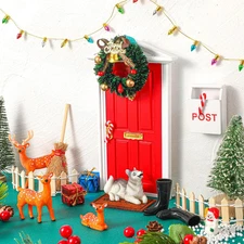 Gerrii 22 Pcs Christmas Elf Fairy Doors Decorations Miniature Enchanted Fairy Do