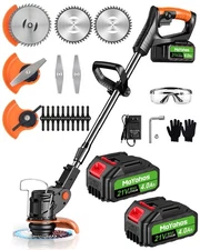 Electric Weed Wacker Cordless, 21V Weed Cordless Eater Battery Powered, with ...