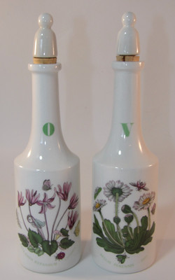 Portmeirion Botanischer Garten Öl & Essig Flaschen Streuer Set OVP