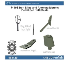 1/48 Matters Of Scale #488129 P-40 Detail Set 1: Antenna Mounts & Iron Gunsights