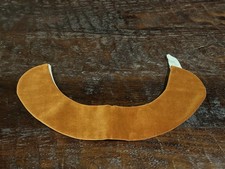 1950S VINTAGE WOMENS BROWN OCHRE VELVET PETER PAN STATEMENT COLLAR ACCESSORY